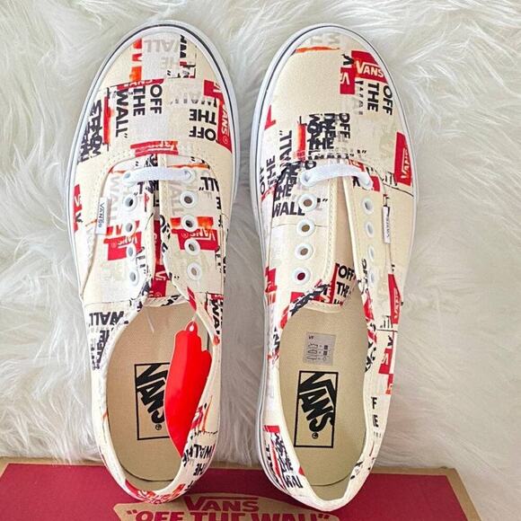 NEW UNISEX VANS OFF THE WALL US 9M Authentic PACKING TAPE design Lace-Up Sneaker - Picture 8 of 12